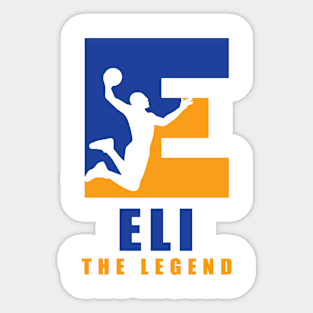 Eli Custom Player Basketball Your Name The Legend Sticker